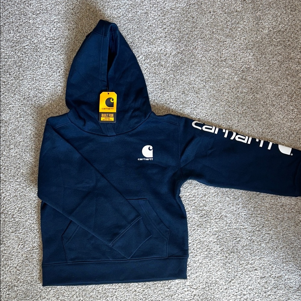Carhartt Kids Dark Blue Hoodie with Logo